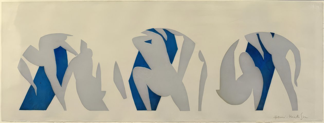 Dansen, grå, blå, vit av Henri Matisse