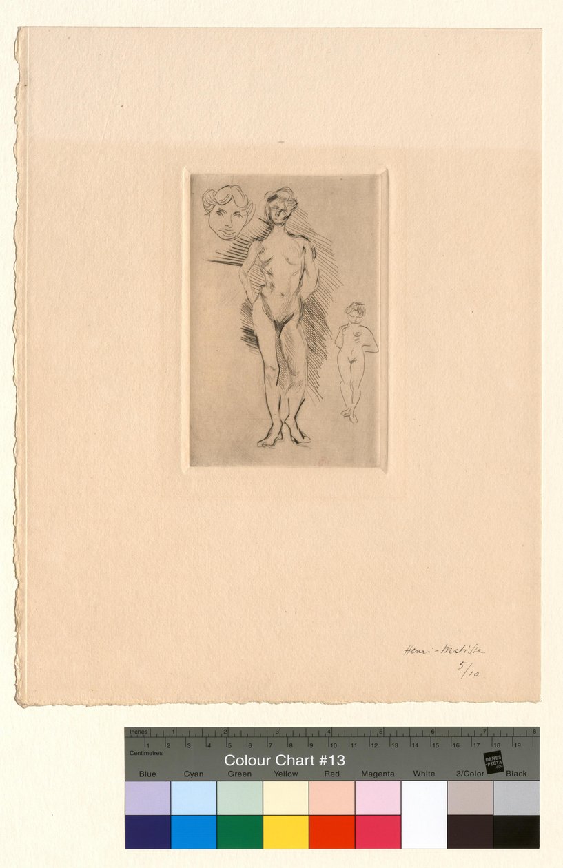 Två nakna, ett huvud av Henri Matisse