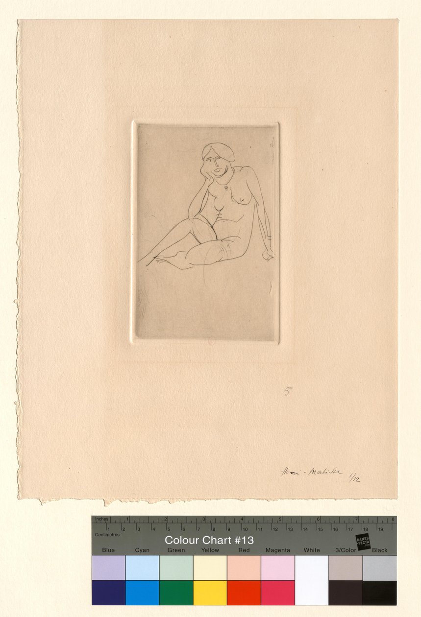Sittande figur - Nakenstudie av Henri Matisse