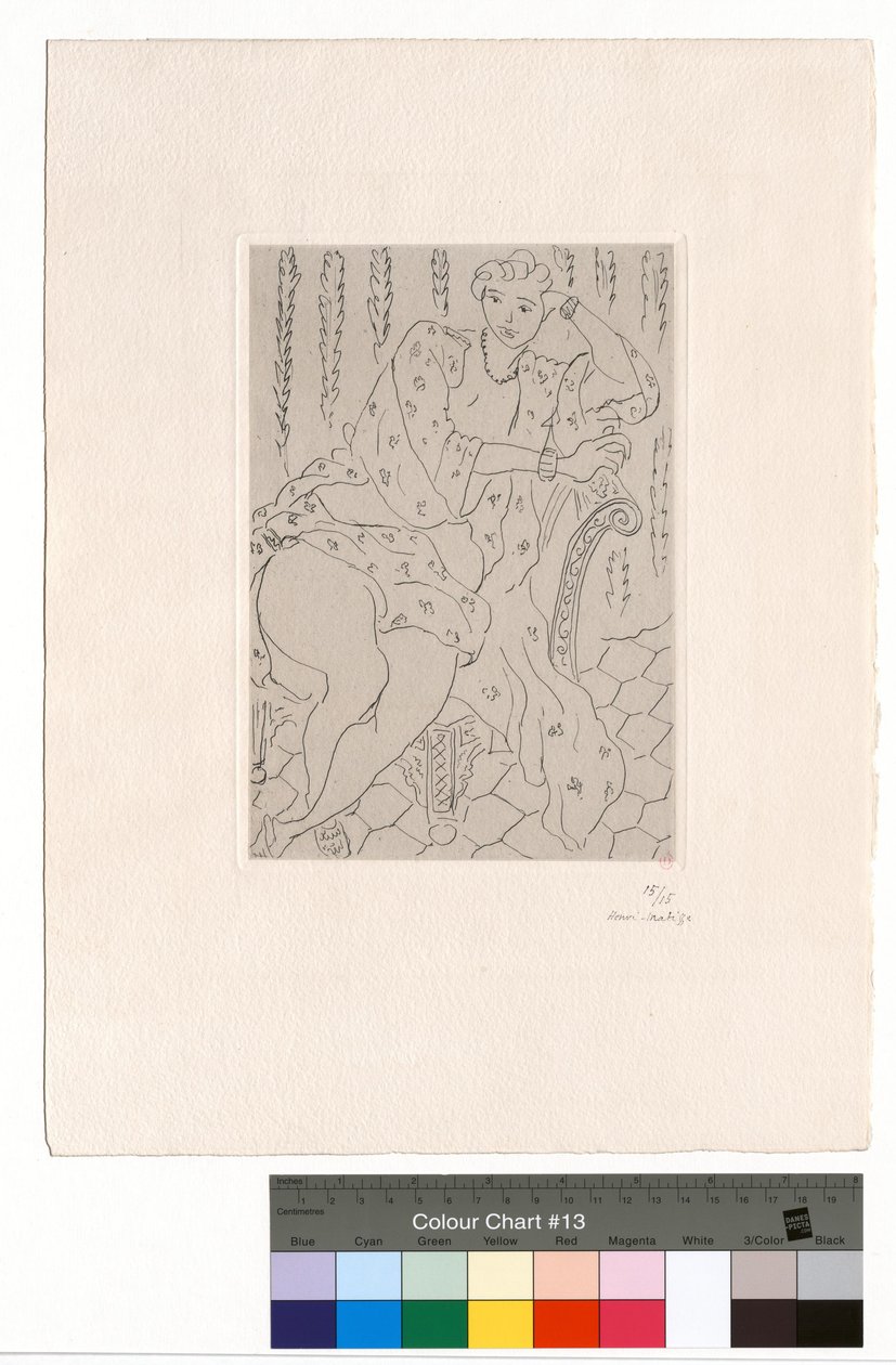Figur i turkisk fåtölj av Henri Matisse