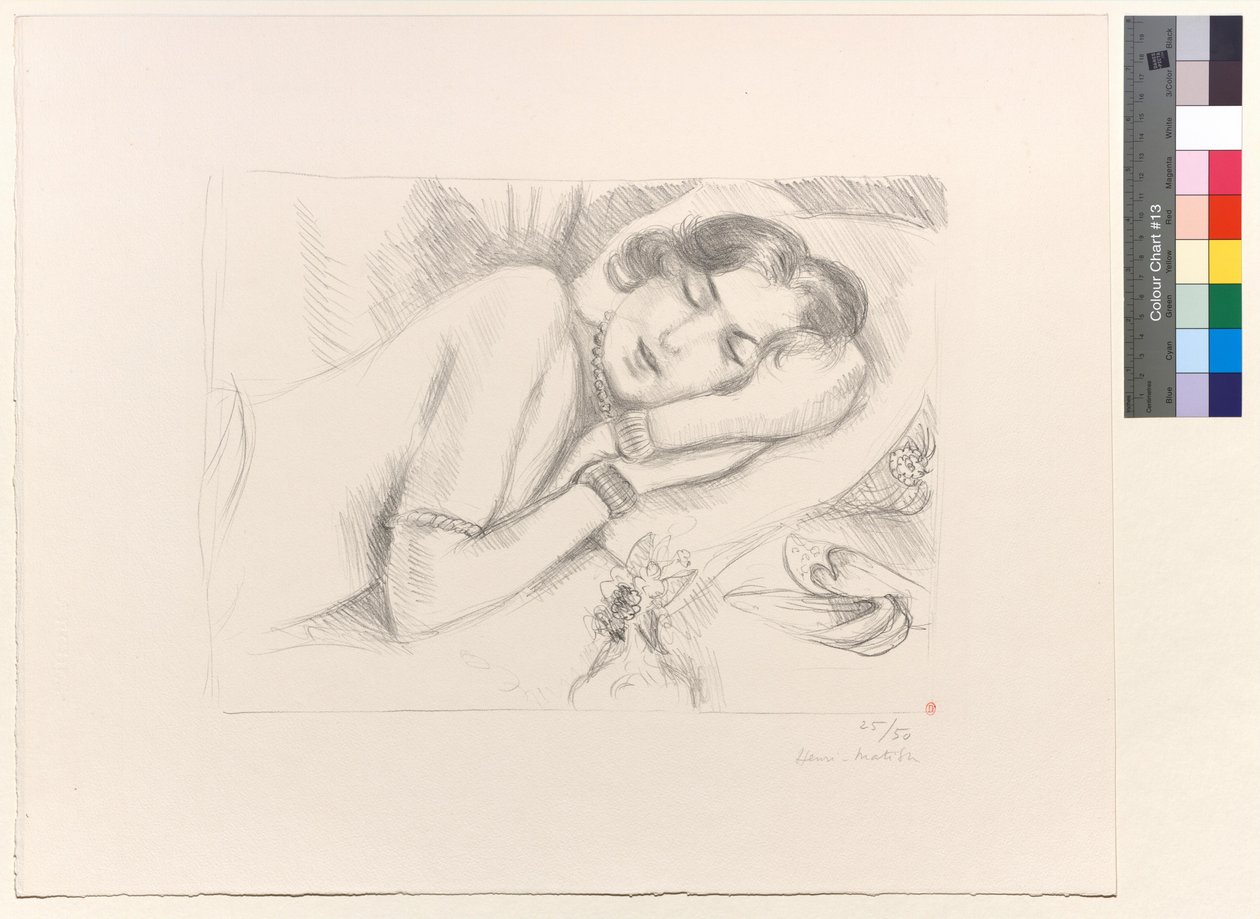 Sovande figur med tofflor av Henri Matisse