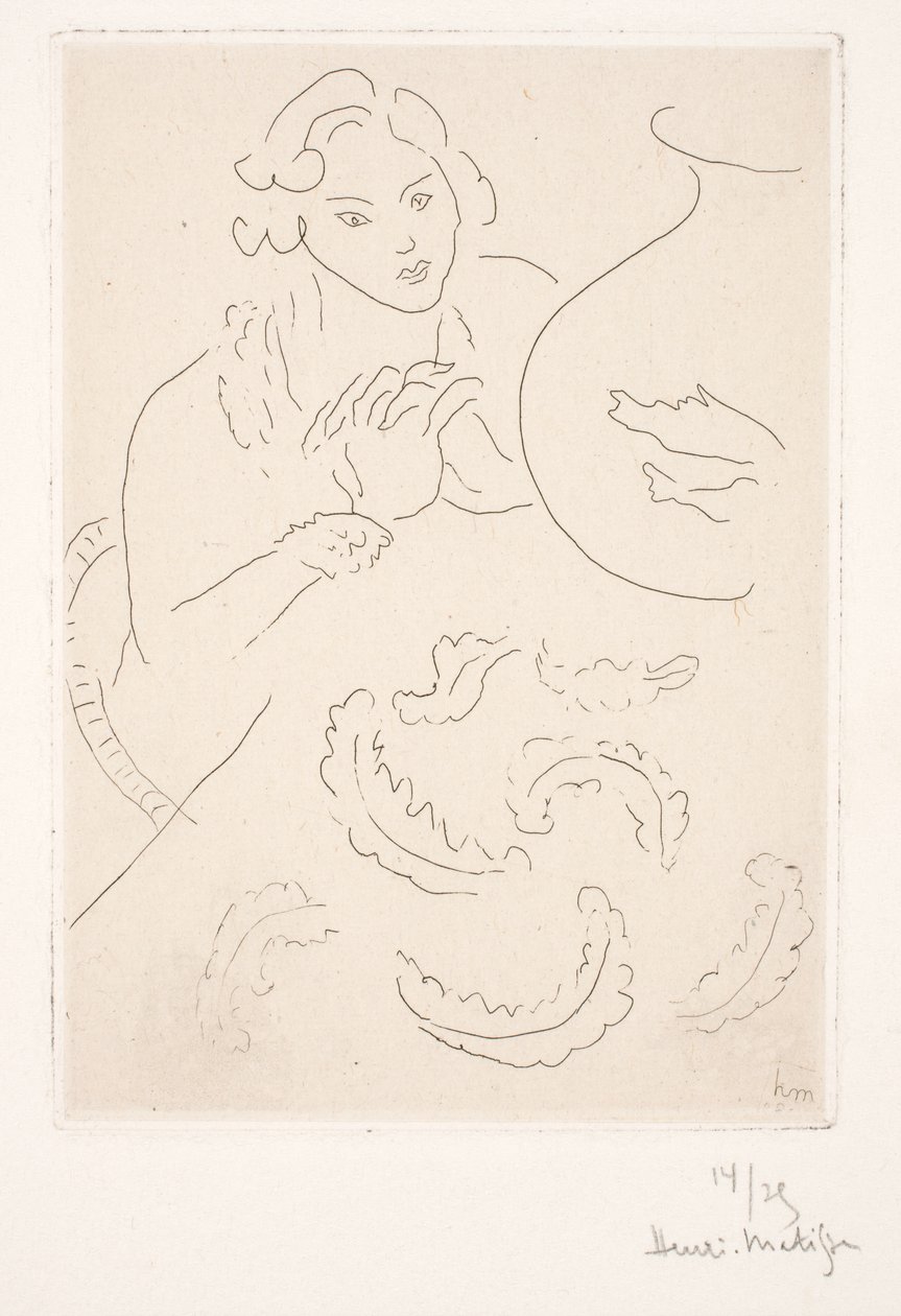 Figur nära guldfiskarna av Henri Matisse