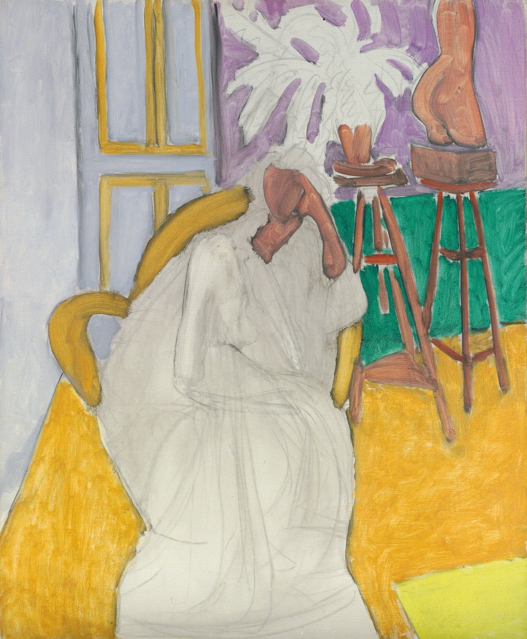 Sittande figur och grekisk torso (Gandoura) av Henri Matisse