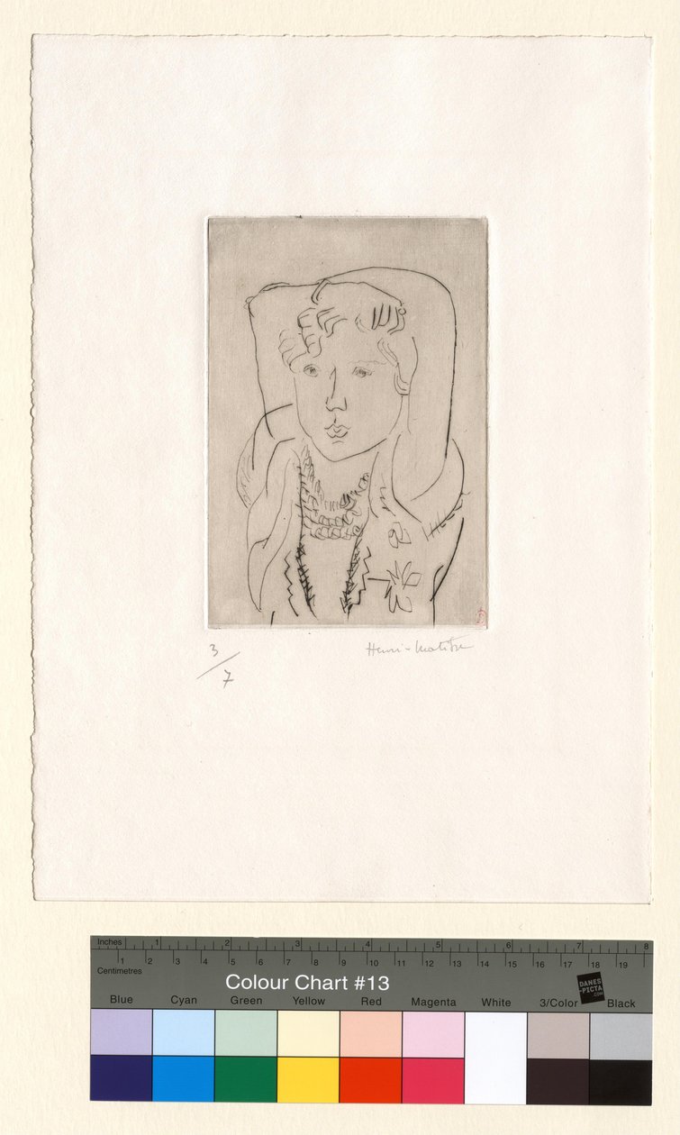 Flicka med armarna över huvudet av Henri Matisse