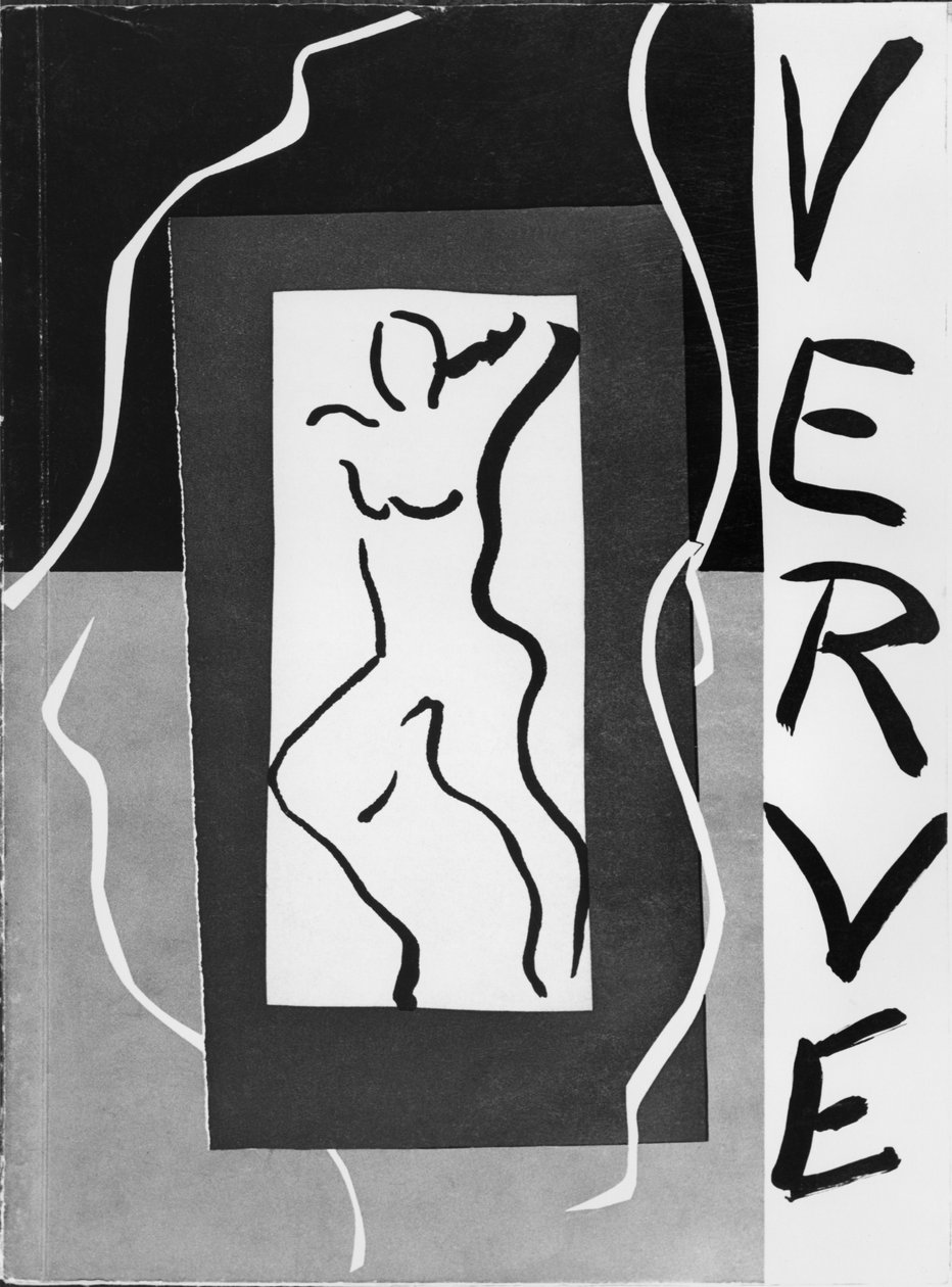 Illustration på framsidan av tidskriften "Verve", nr 1, december 1937 (litografi) (svartvitt foto) av Henri Matisse