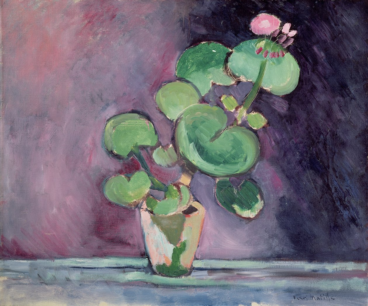 Pelargon i kruka (olja på duk) av Henri Matisse