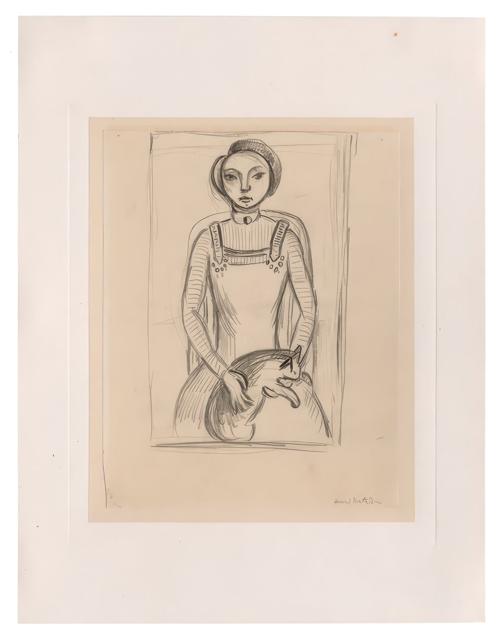 Flicka med katt av Henri Matisse