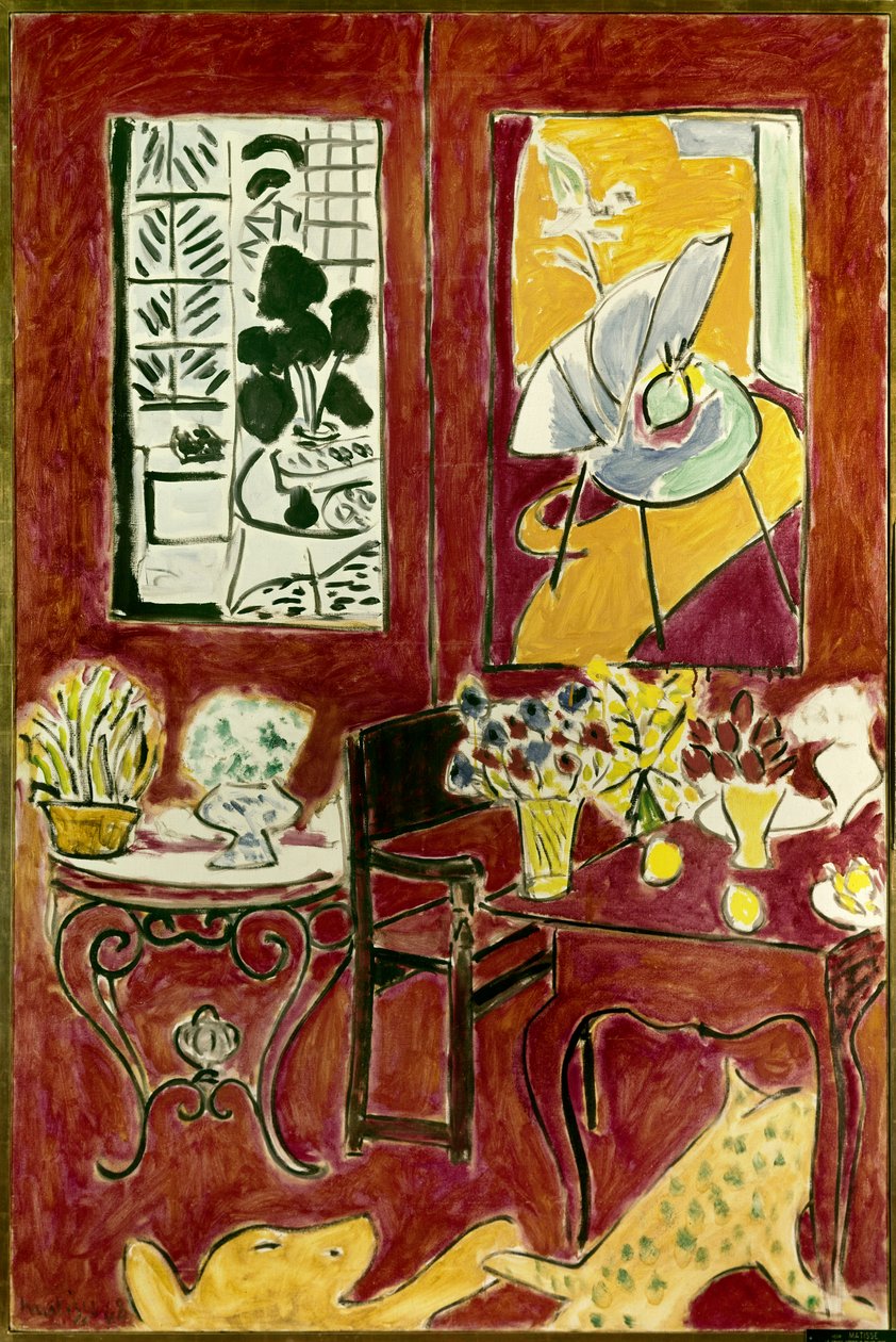 Grand interieur rouge 1948 (olja på duk ) av Henri Matisse
