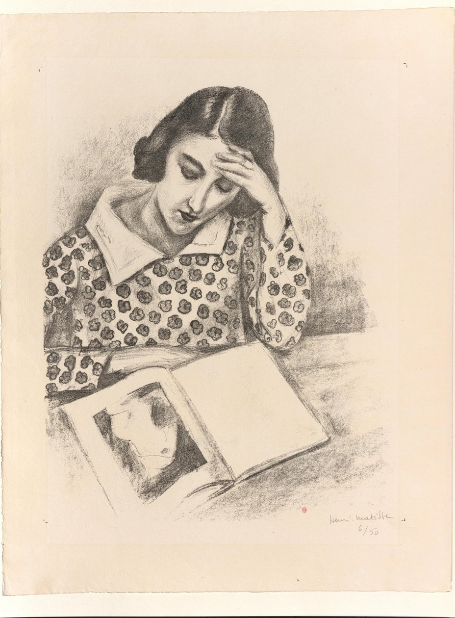 Stor läsande kvinna av Henri Matisse
