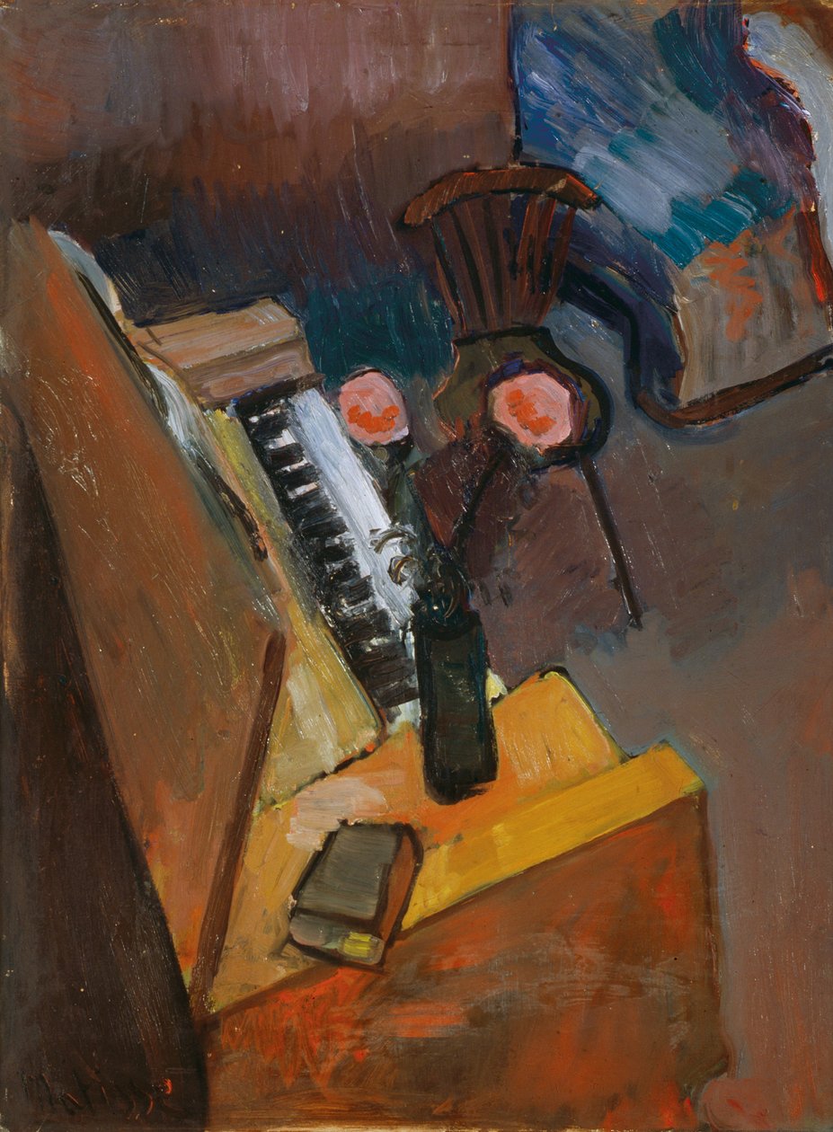 Harmonium interiör, ca 1900 (olja på kartong) av Henri Matisse