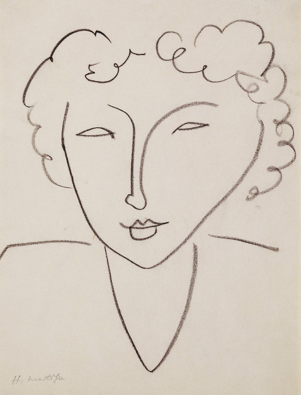 Kvinnohuvud; Tete de Femme av Henri Matisse