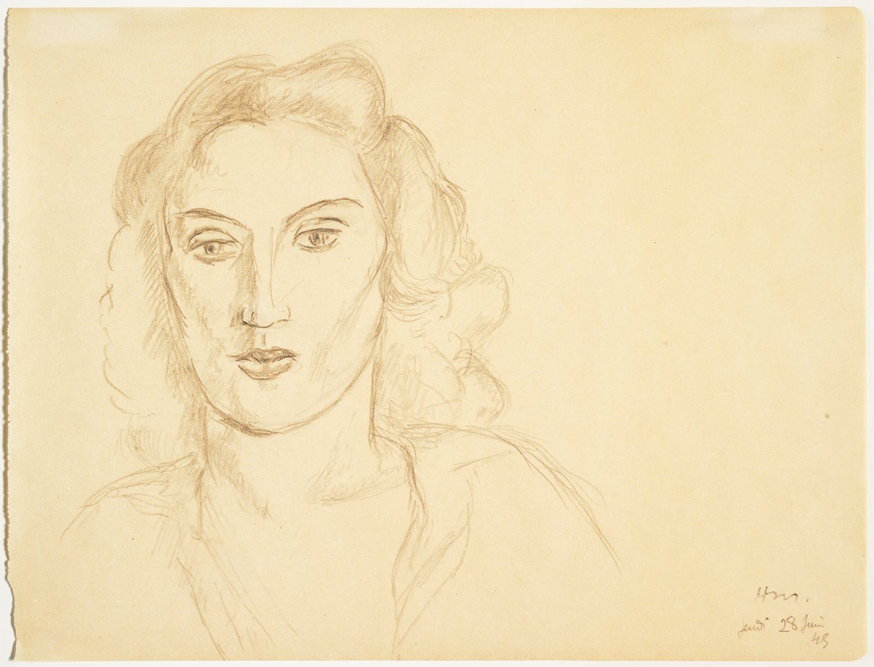 Kvinnohuvud av Henri Matisse