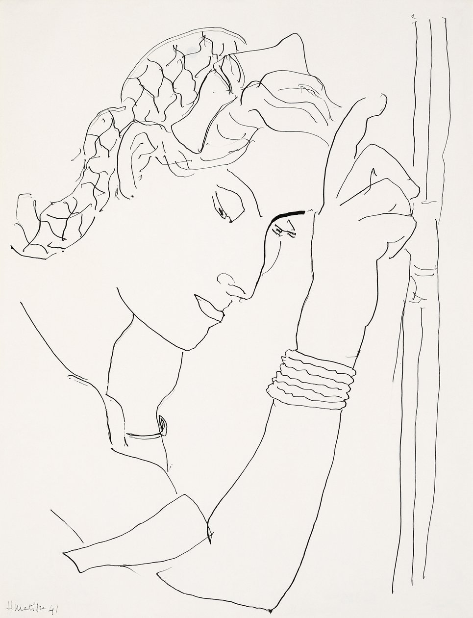 Huvud av en kvinna i profil av Henri Matisse