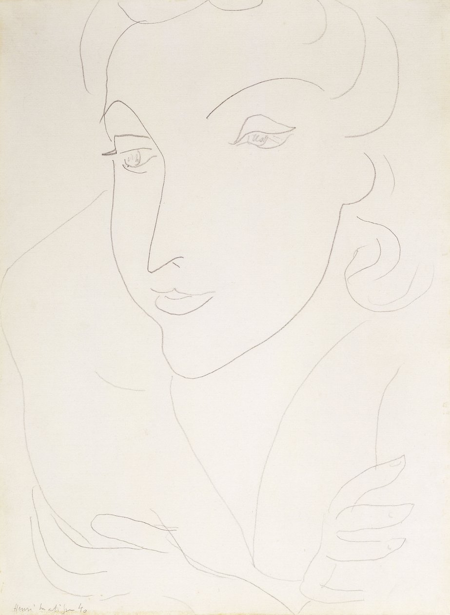 Huvud av en ung kvinna av Henri Matisse