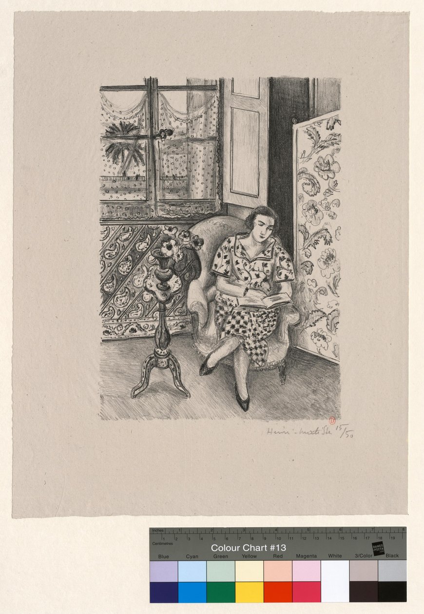 Interiör, läsning av Henri Matisse