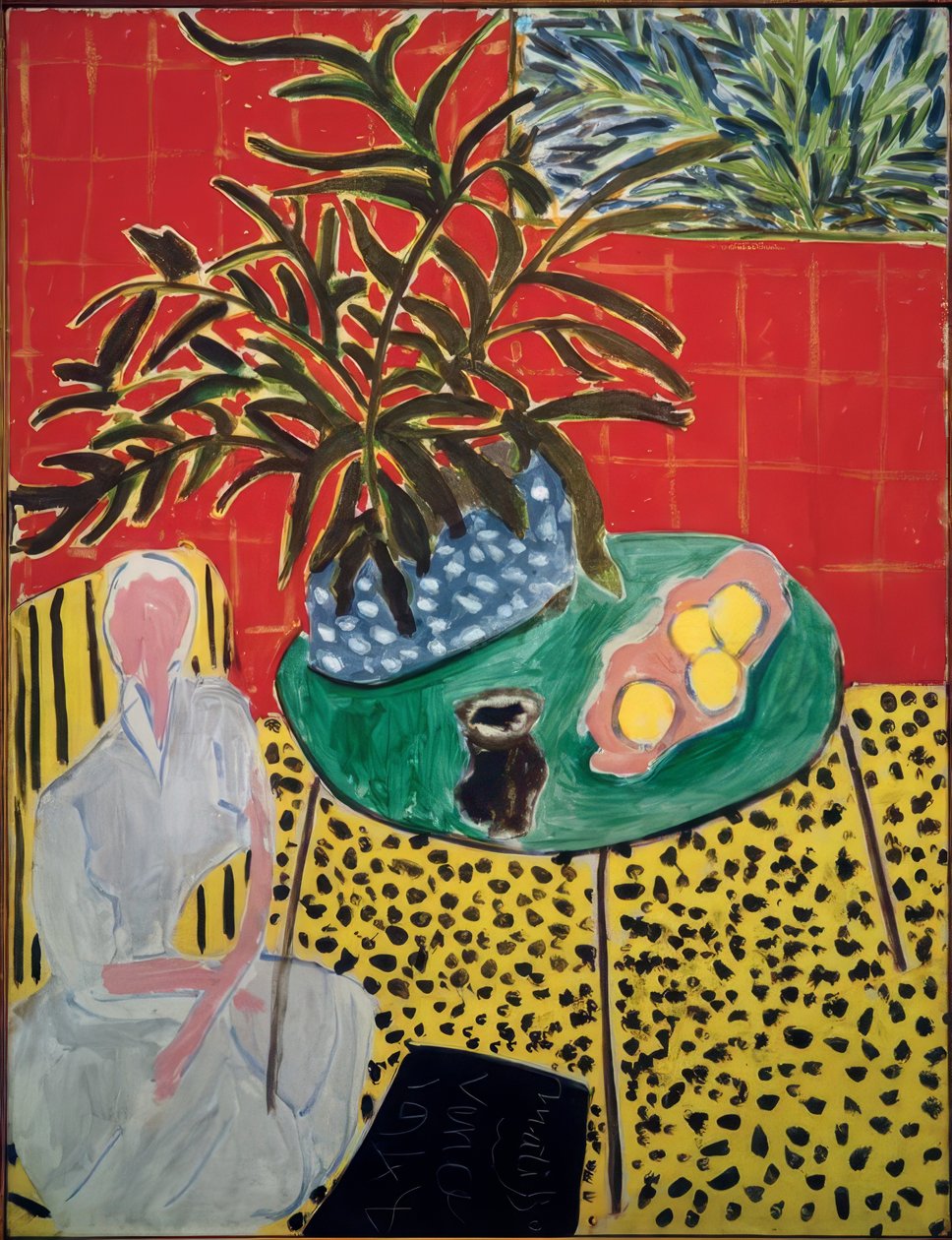 Interiör med svart Fern av Henri Matisse