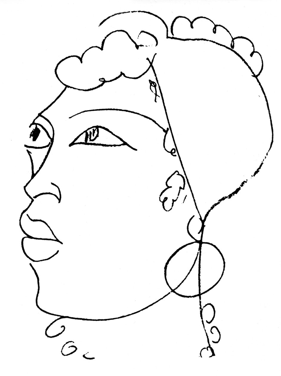 Jeanne Duval, illustration till "Les Fleurs du Mal" av Charles Baudelaire av Henri Matisse