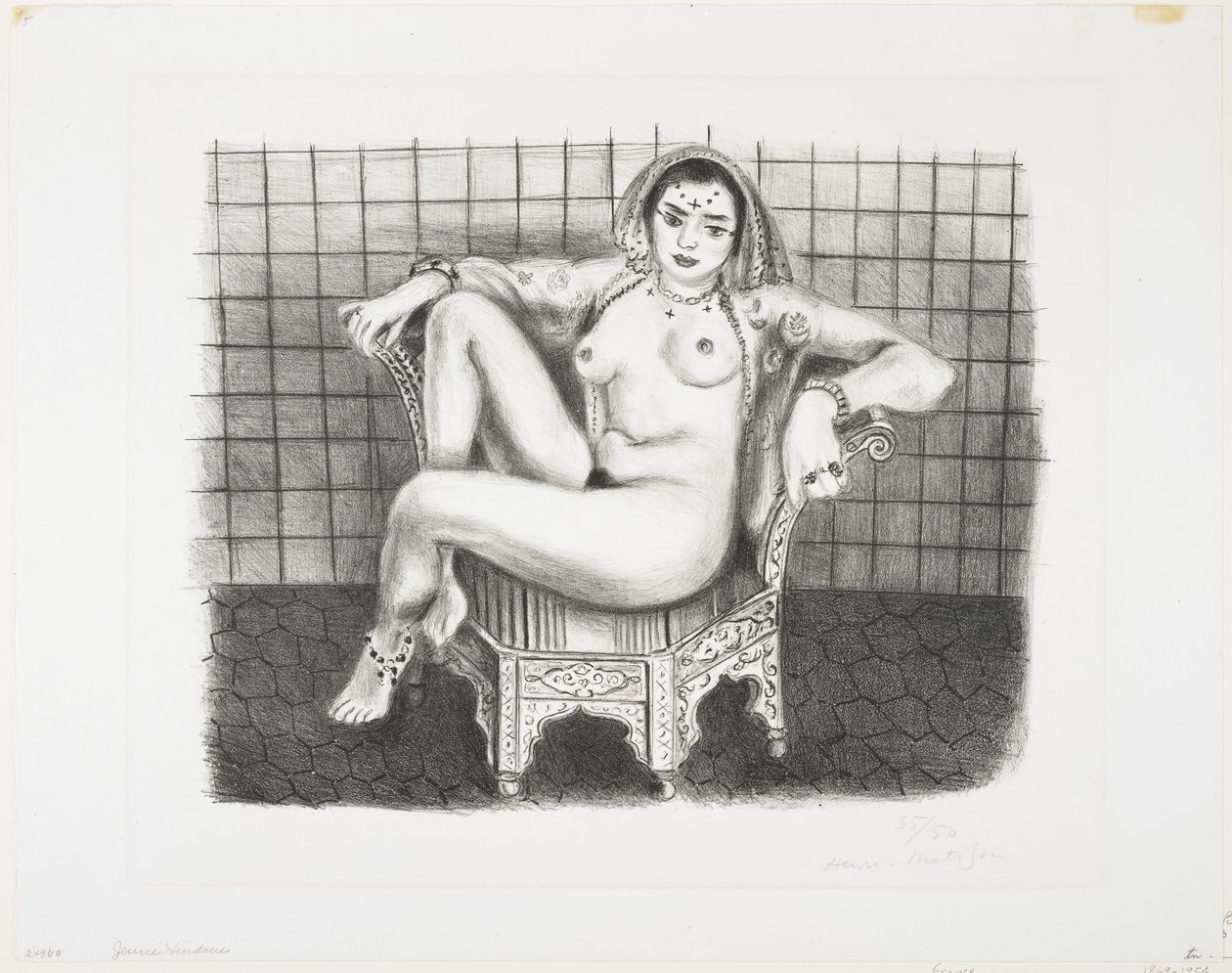Ung hinduisk-sittande odalisque av Henri Matisse
