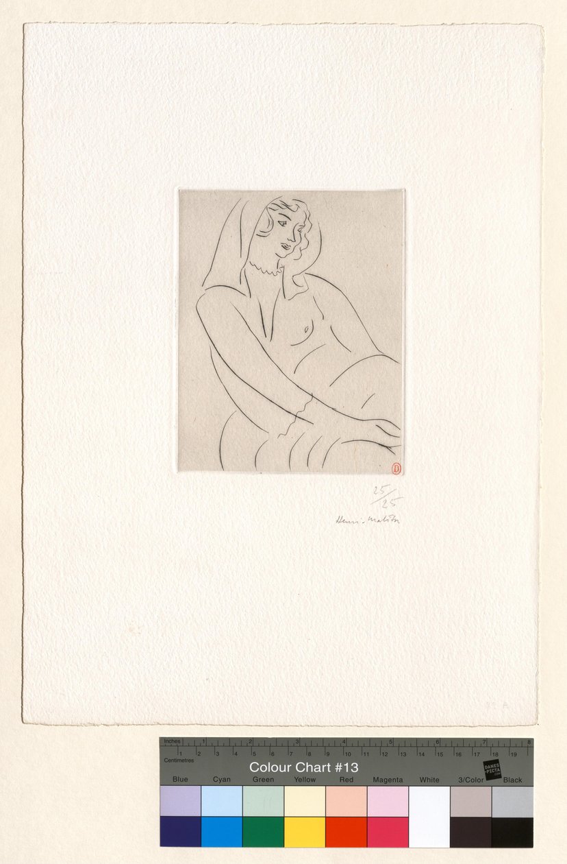 Ung kvinna med slöja över huvudet av Henri Matisse