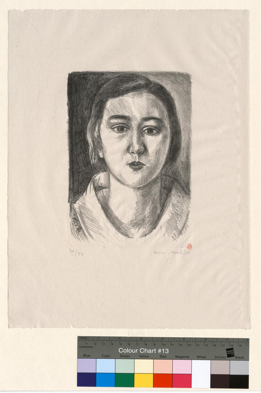 Flicka med organdikrage av Henri Matisse