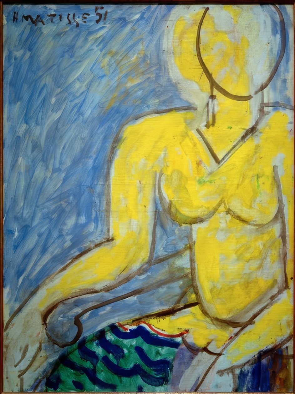 Katia i en gul klänning av Henri Matisse