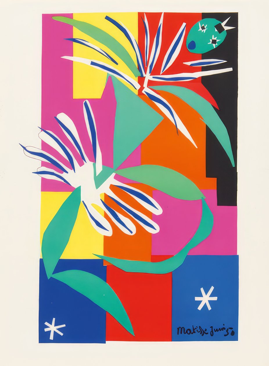 Sammanställning av åtta färglitografier av Henri Matisse