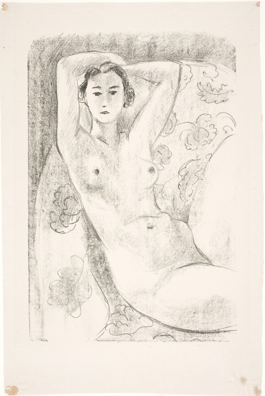 Kvinnlig modell, sittande i en fåtölj av Henri Matisse