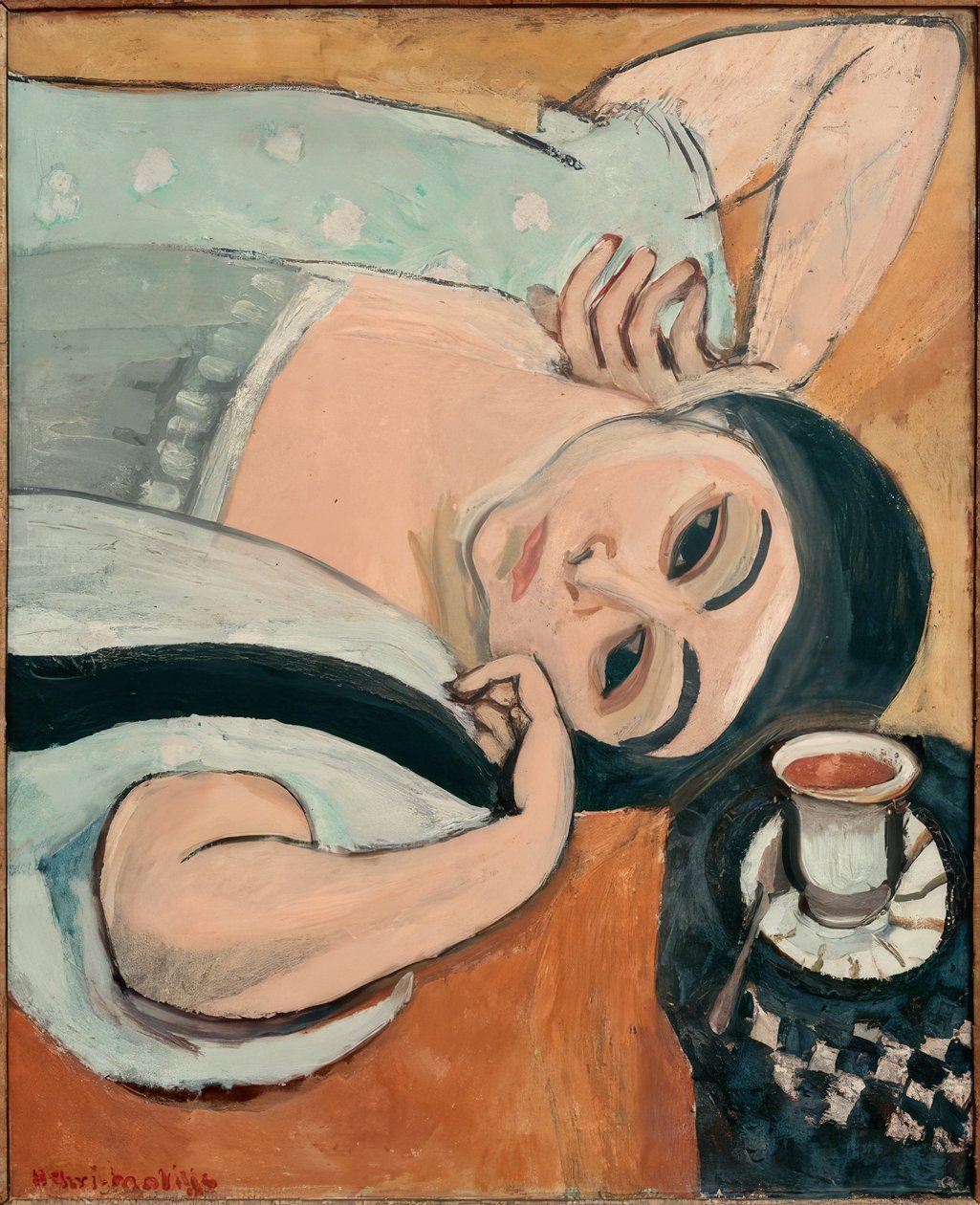 Laurette med en kopp kaffe av Henri Matisse