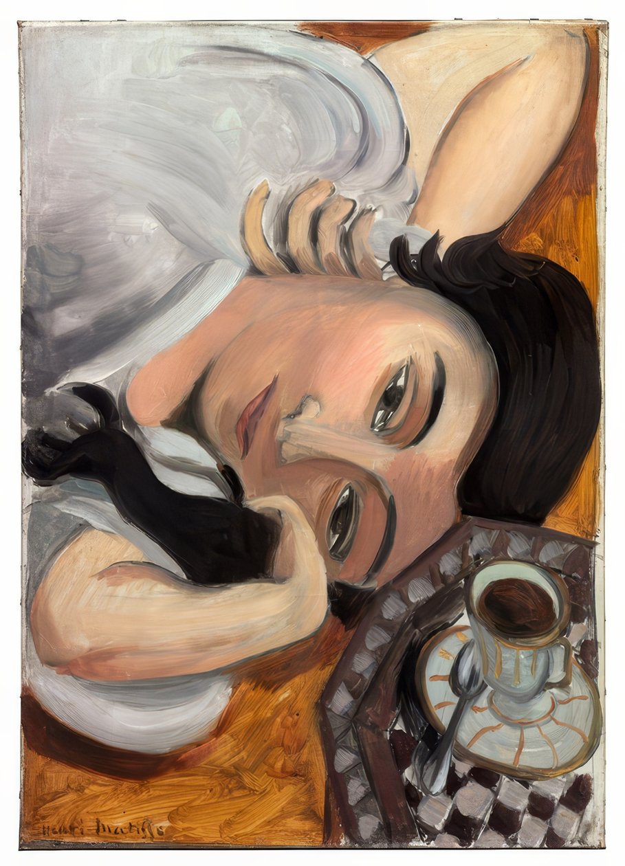 Laurette med en kopp kaffe av Henri Matisse