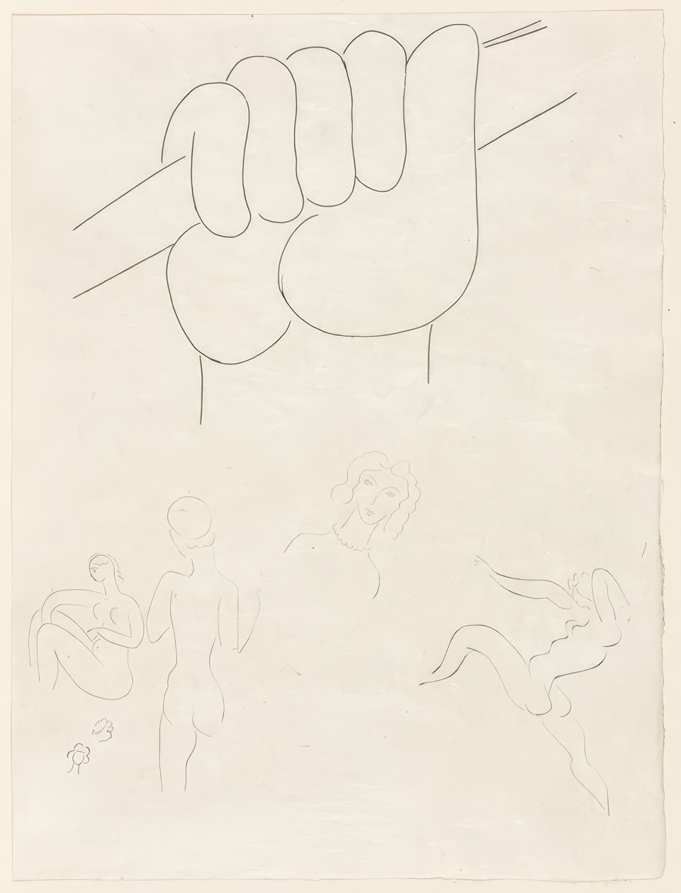 Le Guignon, plansch två från Poesies de Mallarmé av Henri Matisse