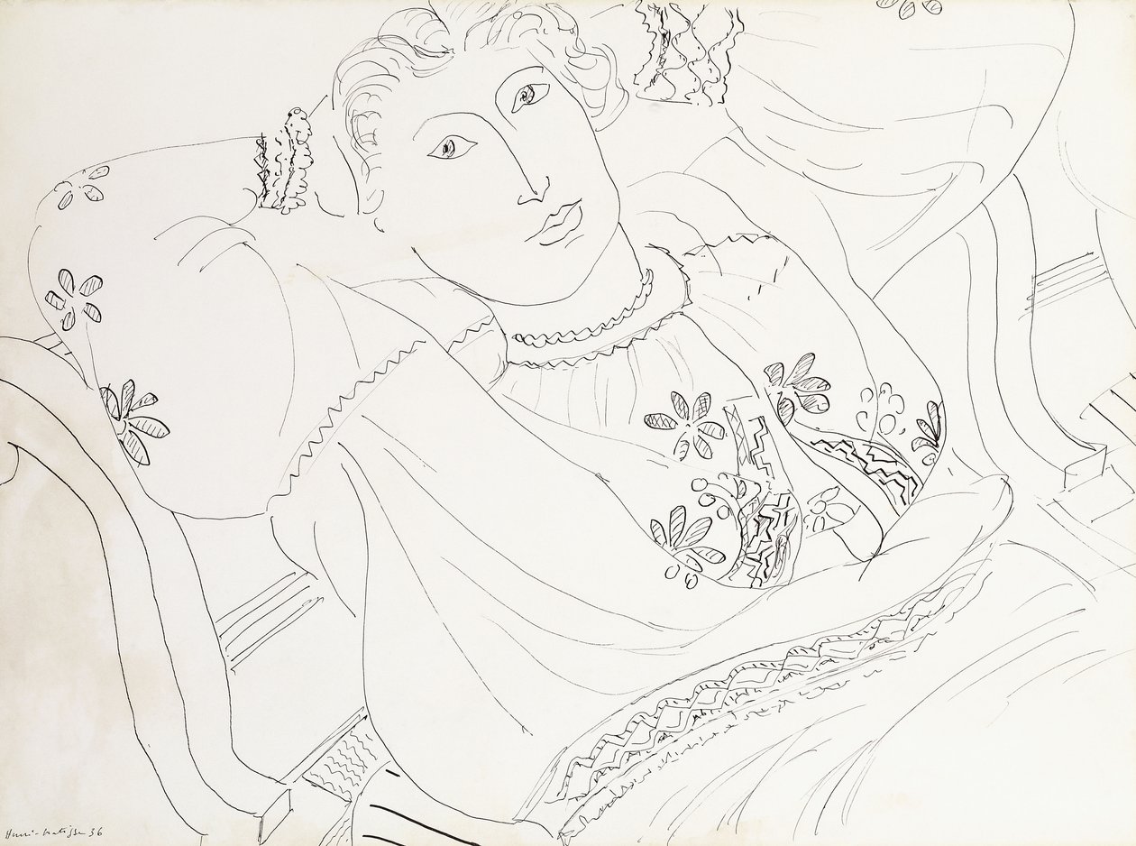 Lydia i rumänsk blus av Henri Matisse