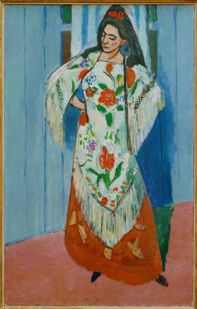 Madame Matisse med en manilasjal av Henri Matisse