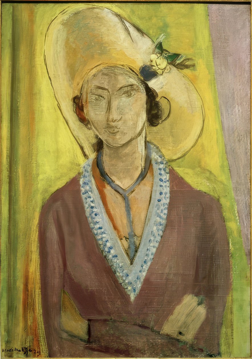 Mademoiselle L.L. Den gula hatten av Henri Matisse