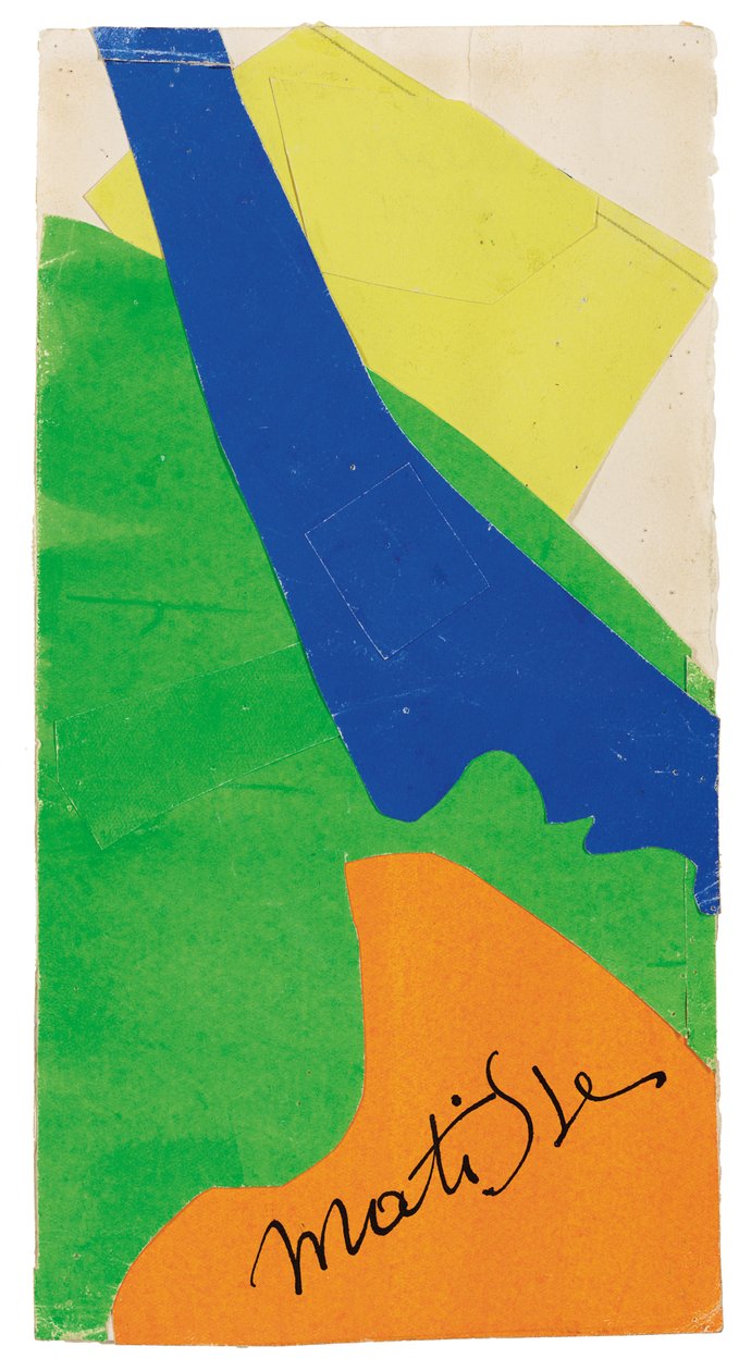 Maquette till framsidan av utställningskatalogen "Henri Matisse, Papiers decoupes av Henri Matisse