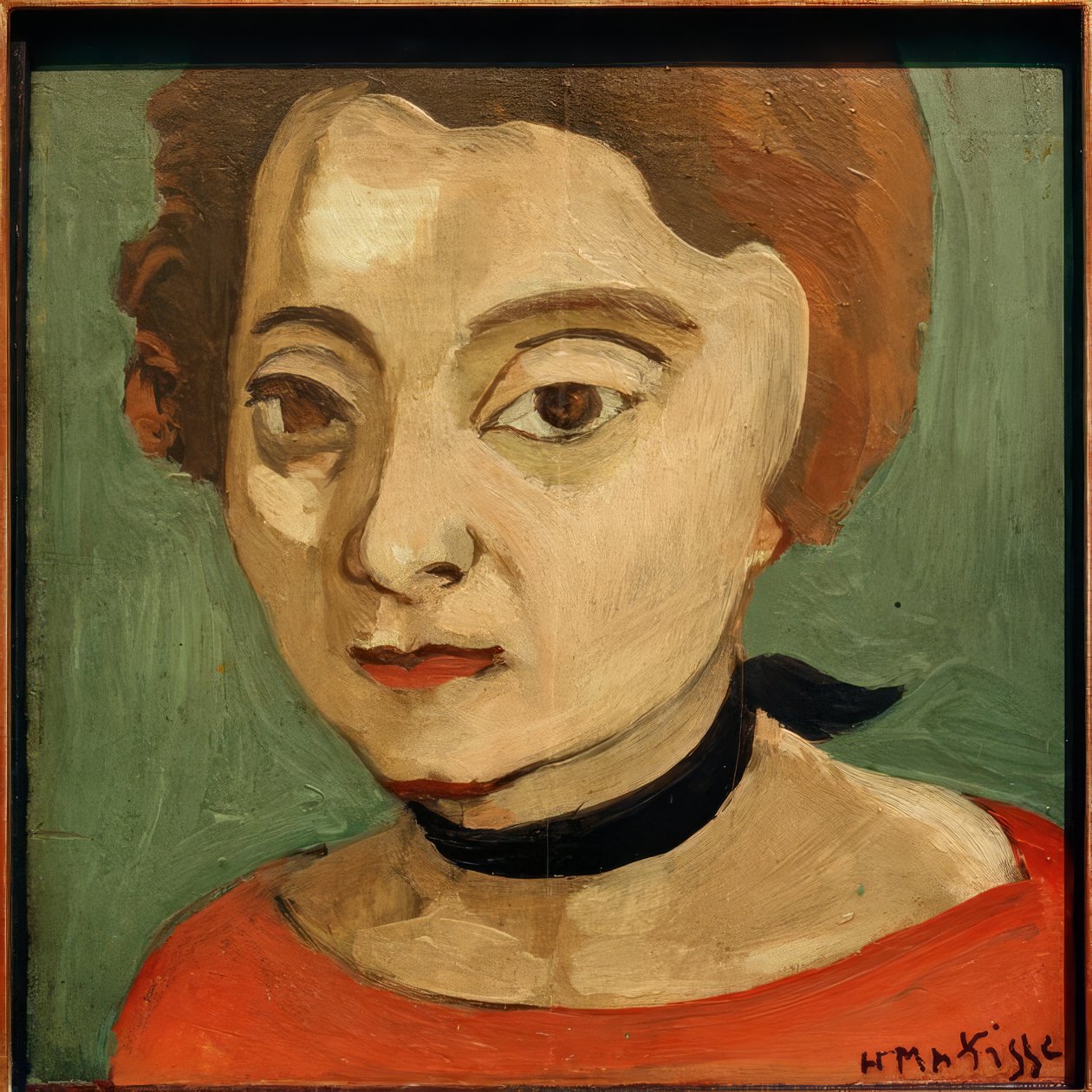 Marguerite med halsband i svart sammet av Henri Matisse