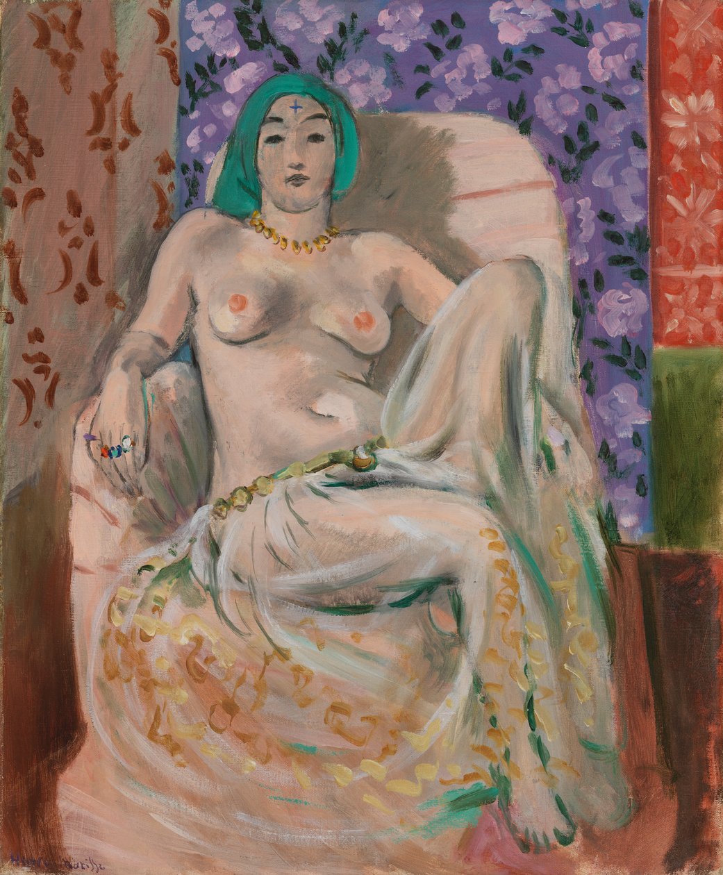 Morisisk kvinna (Det upplyfta knät) av Henri Matisse
