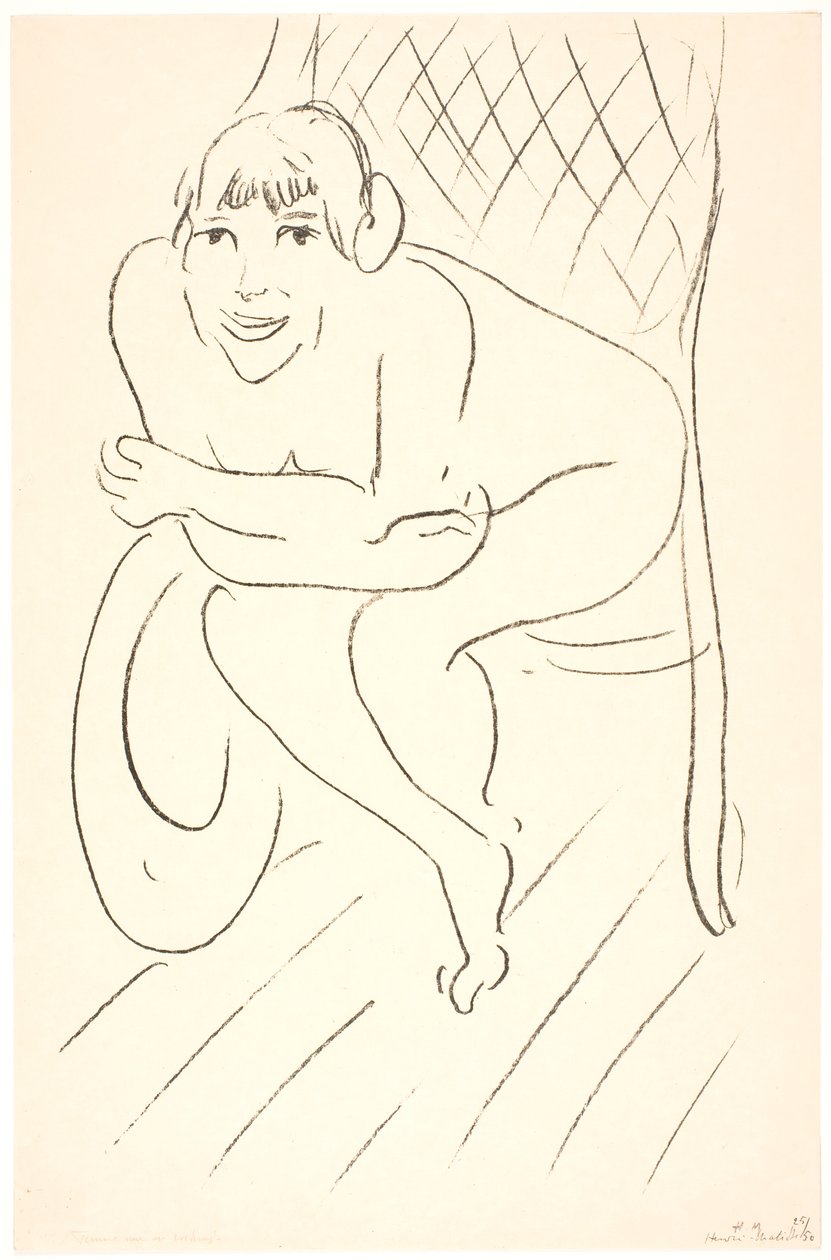Naken kvinna i gungstol av Henri Matisse