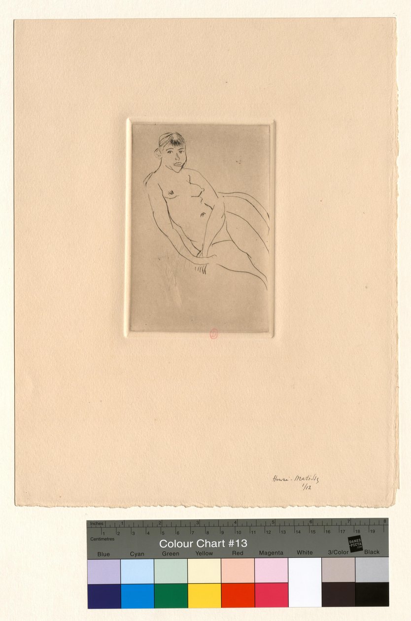 Halvliggande nakenstudie av Henri Matisse