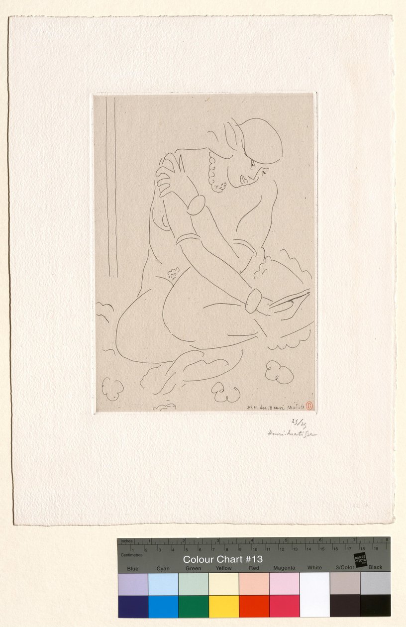 Hukande naken, hand på axeln av Henri Matisse