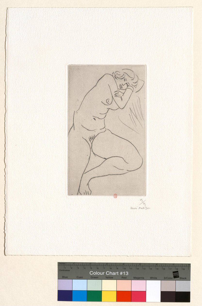 Sittande naken, huvudet i armarna av Henri Matisse