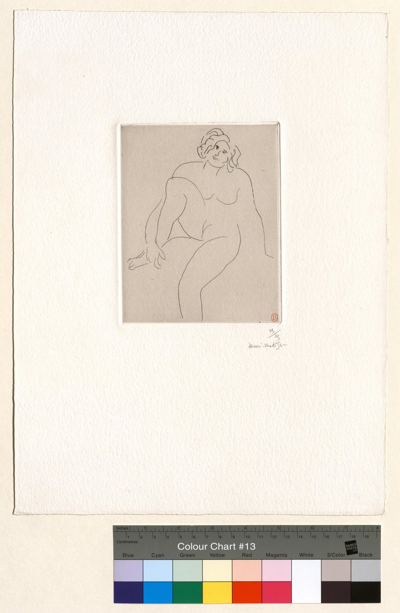 Sittande naken, armen runt det böjda benet av Henri Matisse
