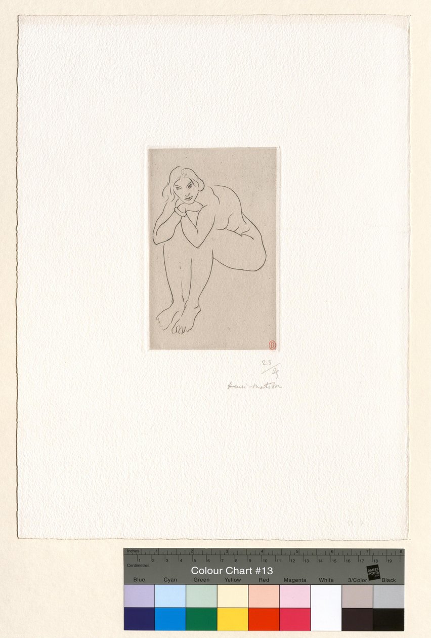 Sittande naken, överkroppen stödd mot knäna av Henri Matisse