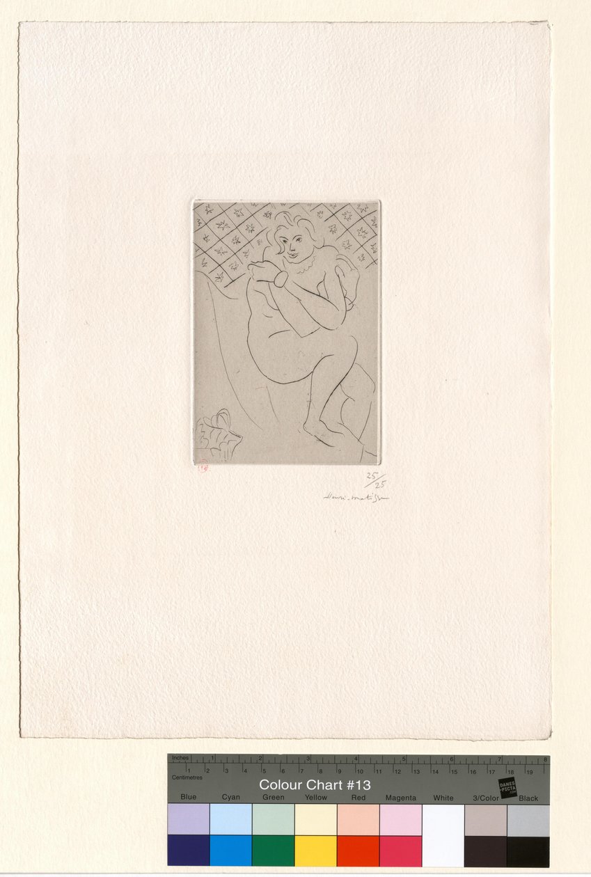 Sittande naken, med armarna korslagda över bröstet av Henri Matisse