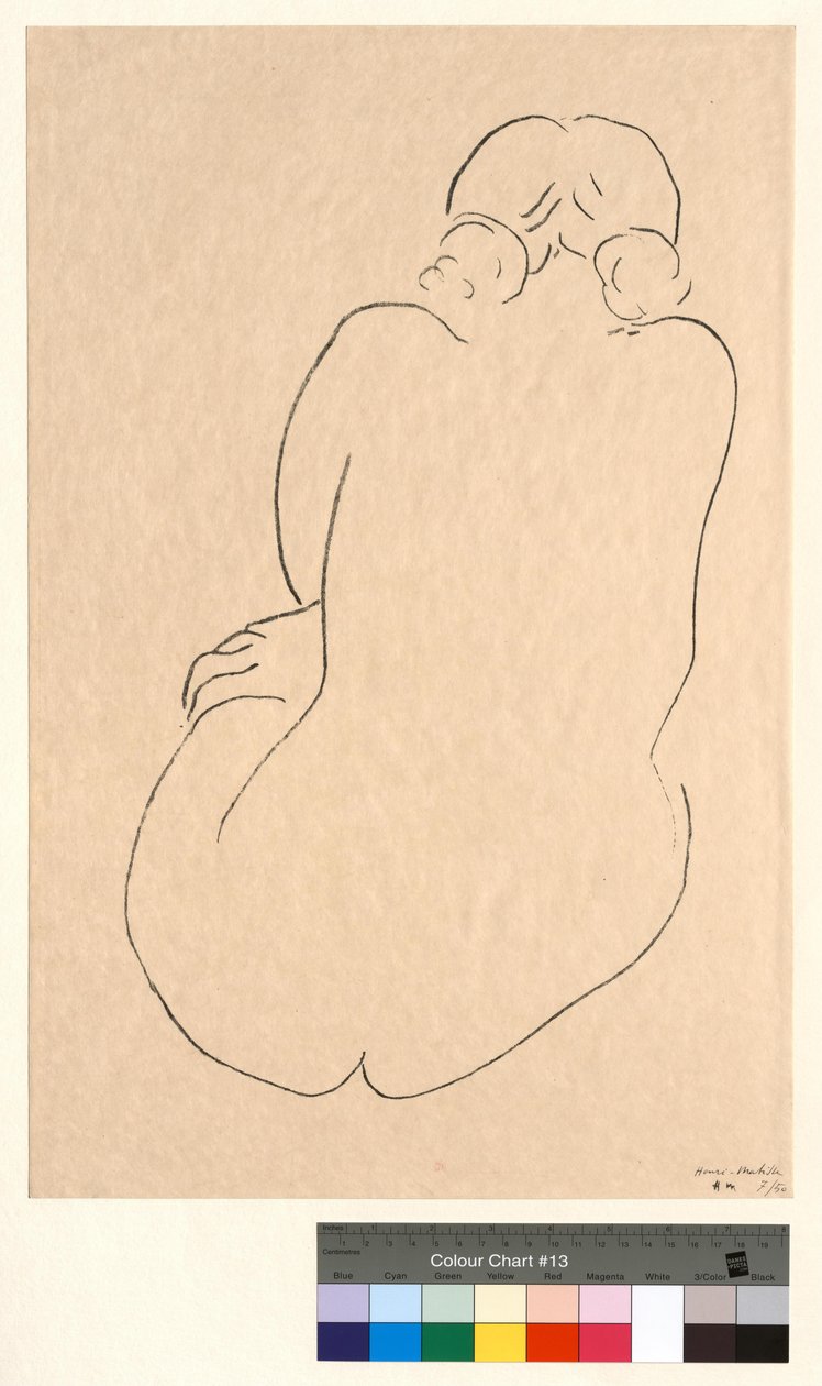 Naken sittande, sedd bakifrån av Henri Matisse