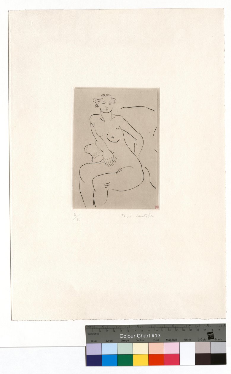 Naken i en fåtölj, vänster hand av Henri Matisse