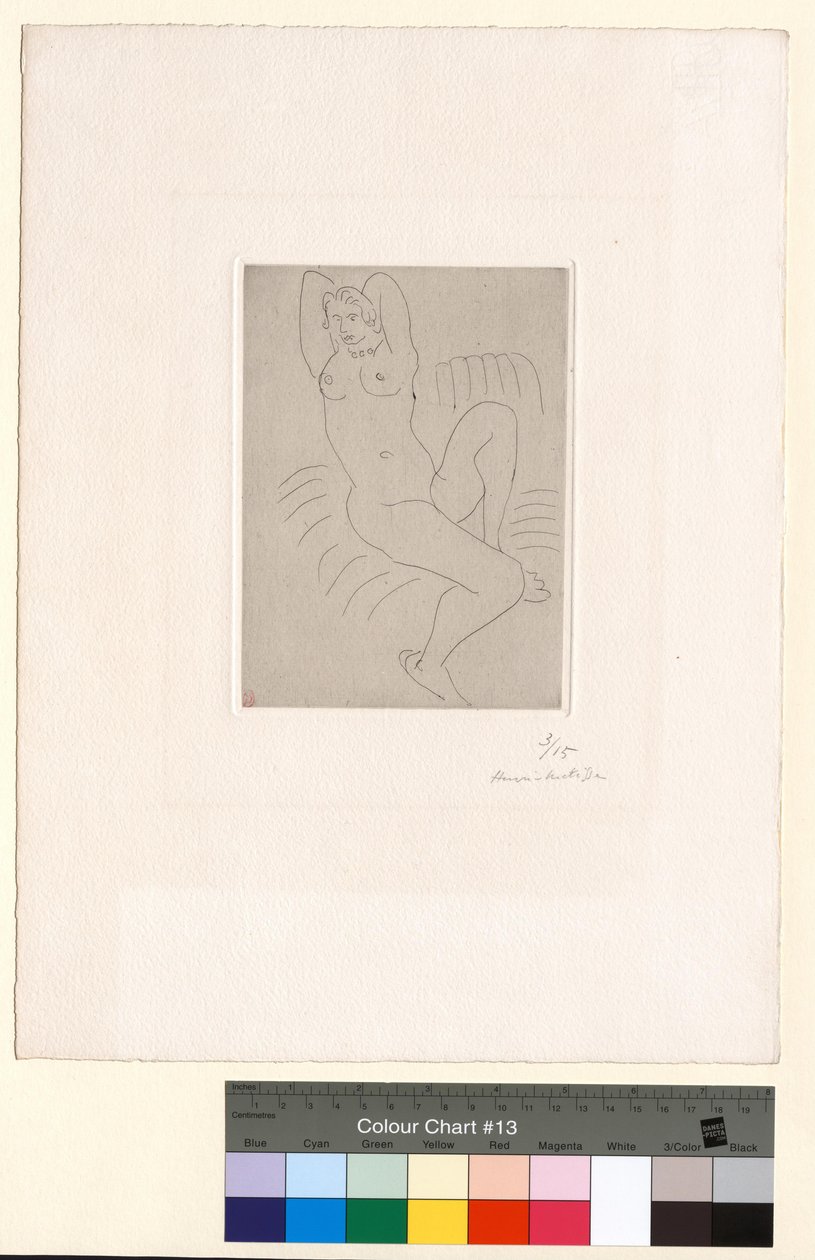 Naken i den randiga fåtöljen av Henri Matisse
