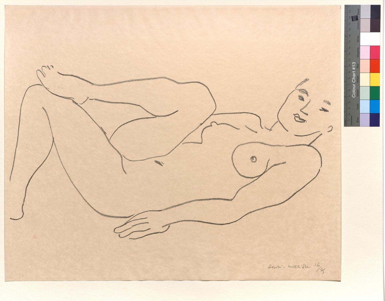 Naken, benet böjt: Benstudier av Henri Matisse