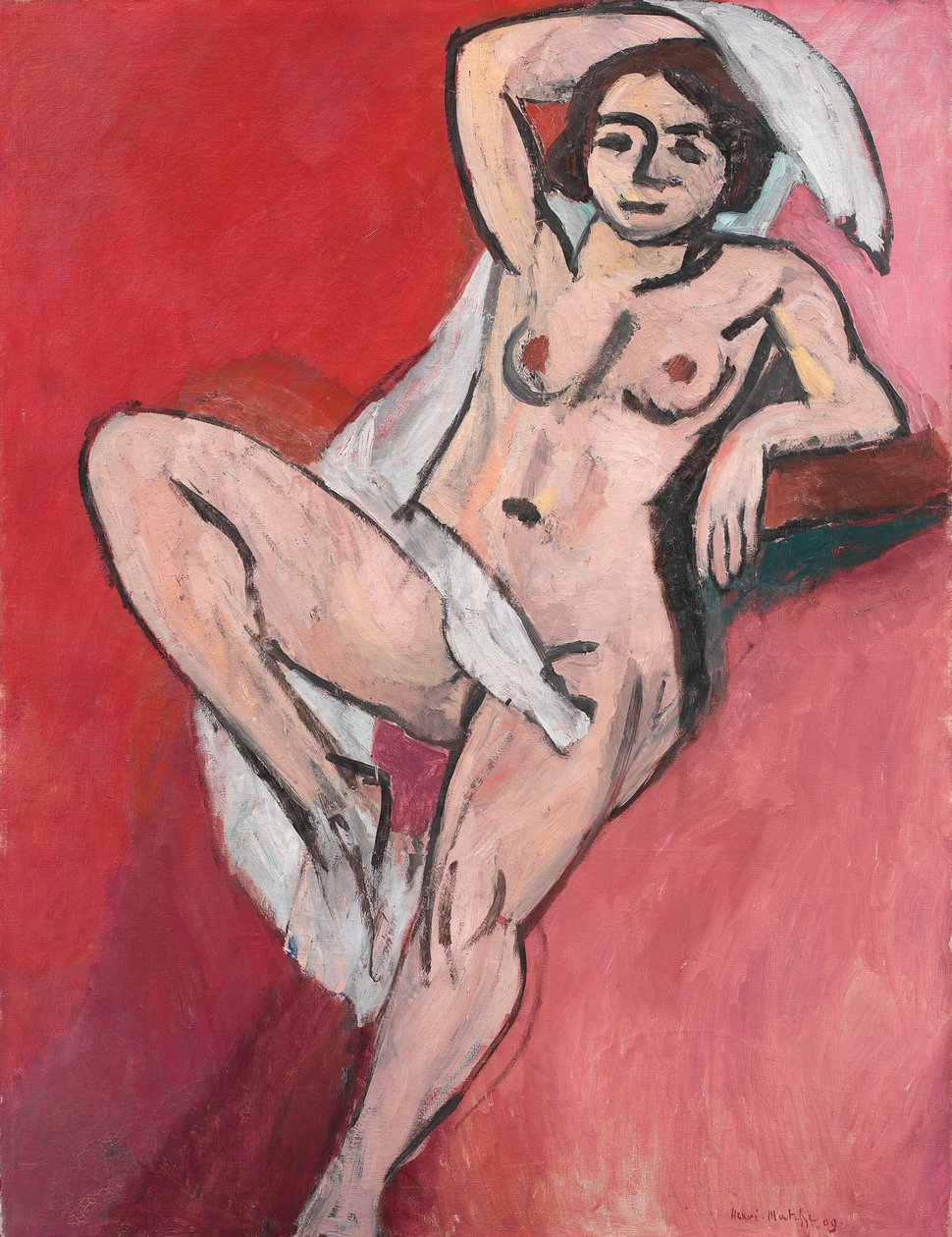 Naken med vit halsduk av Henri Matisse