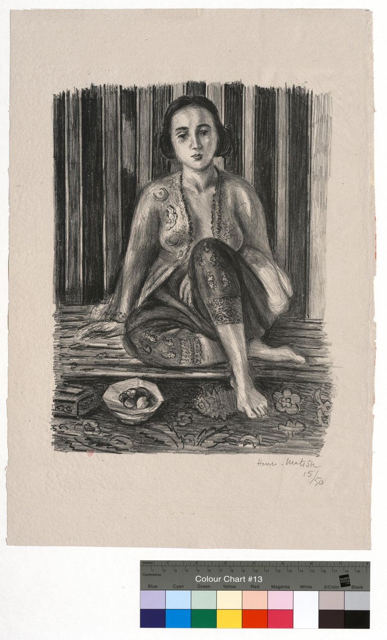 Odaliska med fruktskål av Henri Matisse