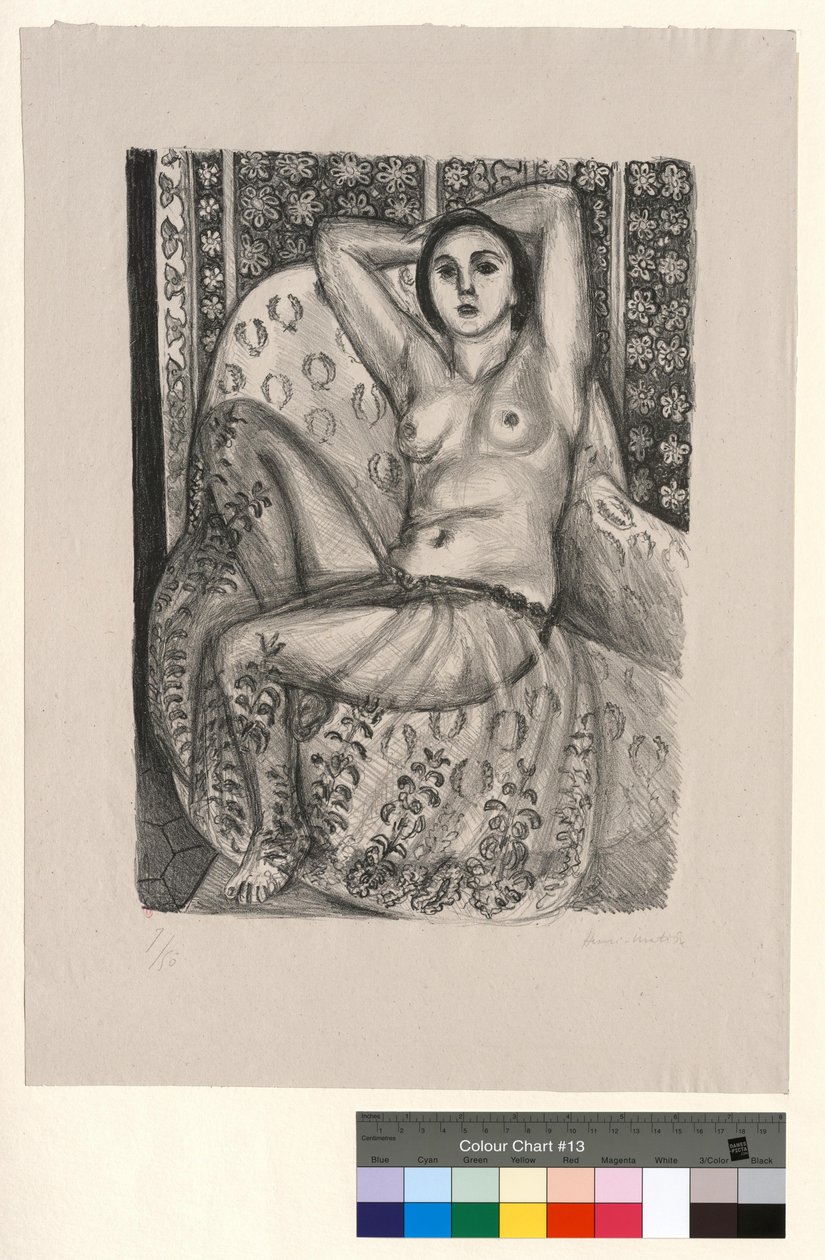 Sittande odaliska i tyllkjol av Henri Matisse